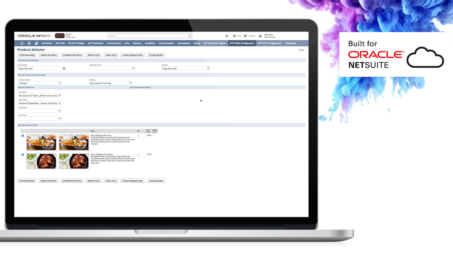 AVT Product Configurator CPQ for NetSuite