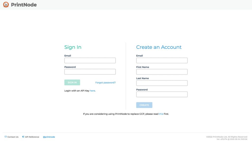 PrintNode Cloud Platform Interface